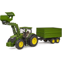 Produktbild för Bruder John Deere 7R 350 tractor with frontloader and tippin...
