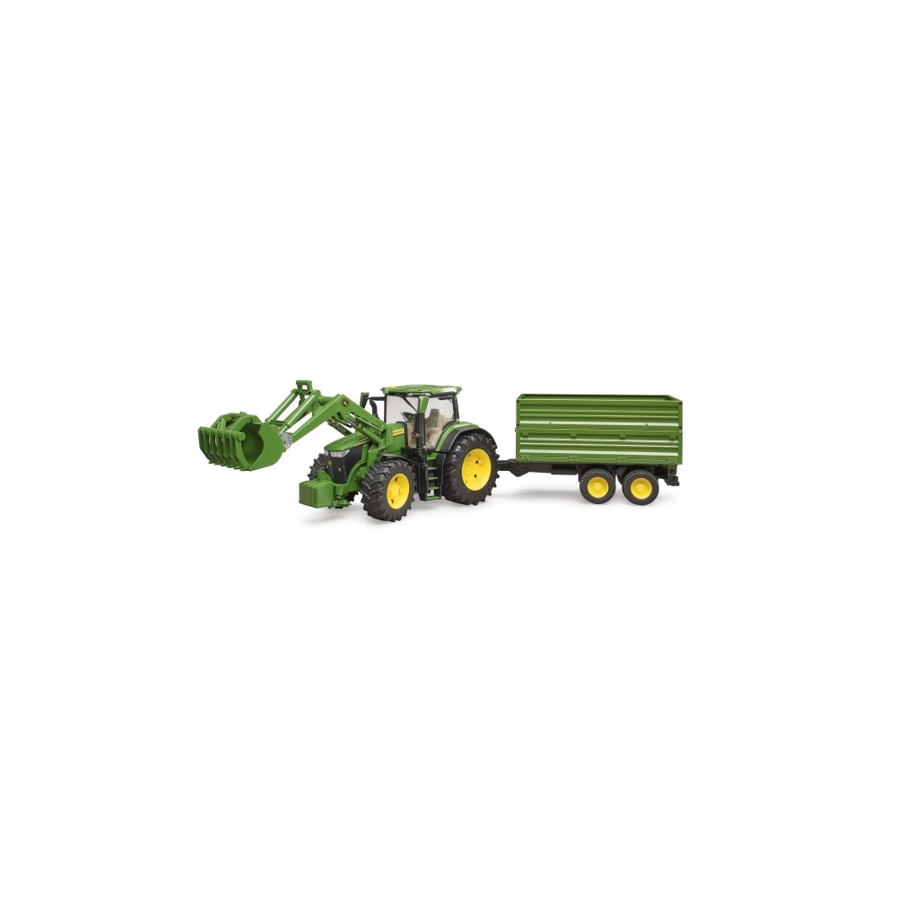 Produktbild för Bruder John Deere 7R 350 tractor with frontloader and tippin...
