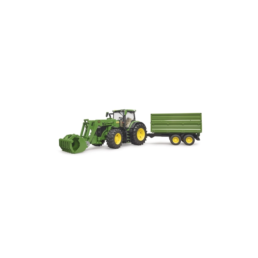 Produktbild för Bruder John Deere 7R 350 tractor with frontloader and tippin...