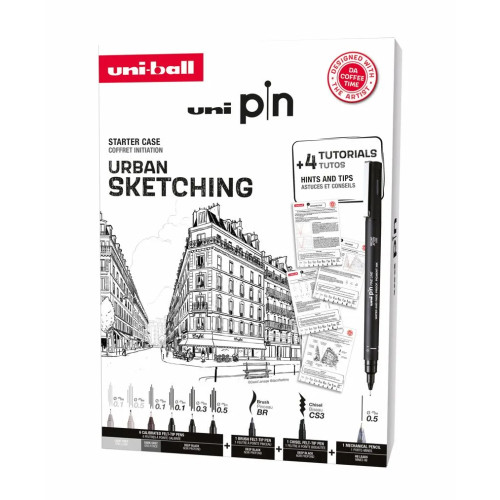 Uni-Ball Uni Pin Urban Sketching Box - Kalligrafipennor