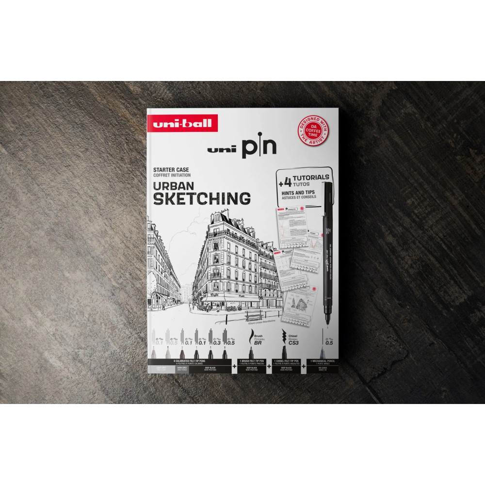 Produktbild för Uni Pin Urban Sketching Box