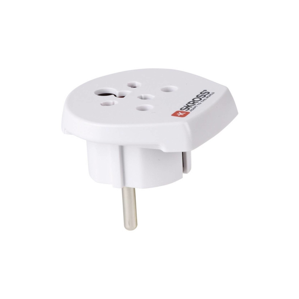 Produktbild för SKROSS Country Travel Adapter India-Israel-Denmark to Europe - adapter för effektkontakt