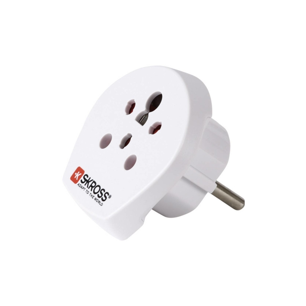 Produktbild för SKROSS Country Travel Adapter India-Israel-Denmark to Europe - adapter för effektkontakt