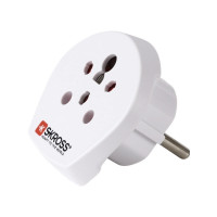 Produktbild för SKROSS Country Travel Adapter India-Israel-Denmark to Europe - adapter för effektkontakt