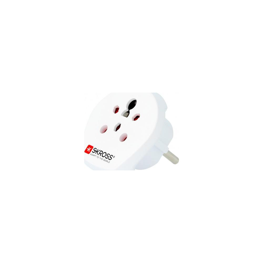 Produktbild för SKROSS Country Travel Adapter India-Israel-Denmark to Europe - adapter för effektkontakt