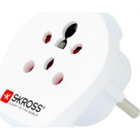 Produktbild för SKROSS Country Travel Adapter India-Israel-Denmark to Europe - adapter för effektkontakt