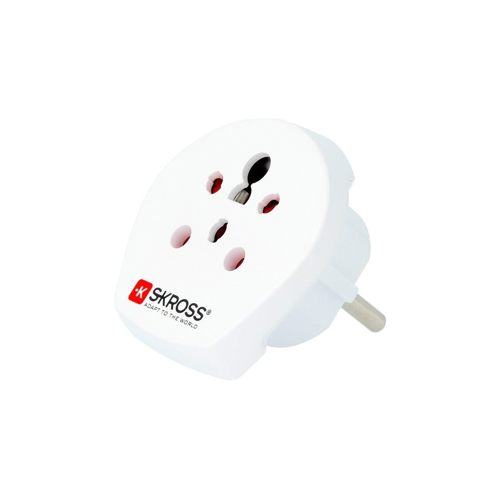 Produktbild för SKROSS Country Travel Adapter India-Israel-Denmark to Europe - adapter för effektkontakt