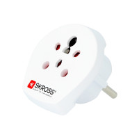 Produktbild för SKROSS Country Travel Adapter India-Israel-Denmark to Europe - adapter för effektkontakt