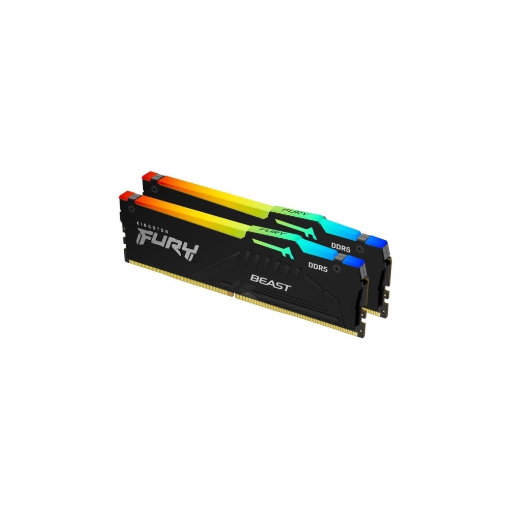 Produktbild för Kingston FURY Beast RGB - DDR5 - sats - 16 GB: 2 x 8 GB - DIMM 288-pin / PC5-41600 - ej buffrad