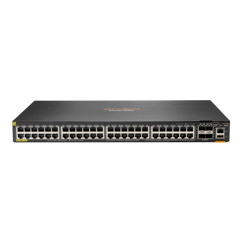 Hewlett Packard Enterprise HPE Aruba Networking CX 6200F 48G Class4 PoE 4SFP+ 740W Switch - switch - max. staplingsavstånd 10 kms - 48 portar - Administrerad - rackmonterbar