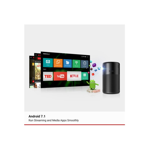 ANKER Nebula Capsule 3 - DLP-projektor - bärbar - 802.11a/b/g/n/ac wireless / Bluetooth 5.1 - svart