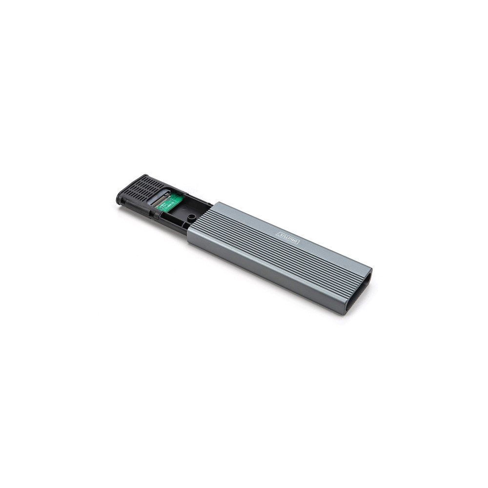 Produktbild för DIGITUS - förvaringslåda - extern, aluminium, verktygsfri - M.2 Card / SATA 6Gb/s - USB-C 3.1 (Gen 2)