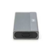 Produktbild för DIGITUS - förvaringslåda - extern, aluminium, verktygsfri - M.2 Card / SATA 6Gb/s - USB-C 3.1 (Gen 2)