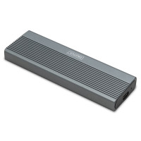 Produktbild för DIGITUS - förvaringslåda - extern, aluminium, verktygsfri - M.2 Card / SATA 6Gb/s - USB-C 3.1 (Gen 2)