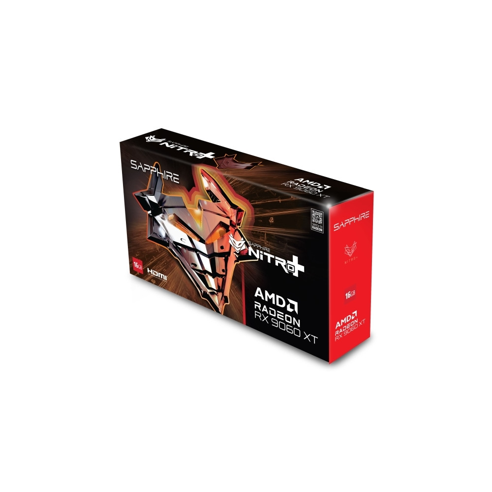 Produktbild för Sapphire NITRO+ Radeon RX 9060 XT - grafikkort - Radeon RX 9060 XT - 16 GB