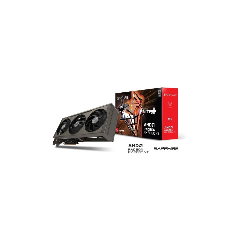 Produktbild för Sapphire NITRO+ Radeon RX 9060 XT - grafikkort - Radeon RX 9060 XT - 16 GB