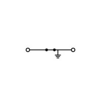 Produktbild för WAGO Genomgångskontakt PE 2,5 mm² fjäderkontakt gul/grön 2-t...