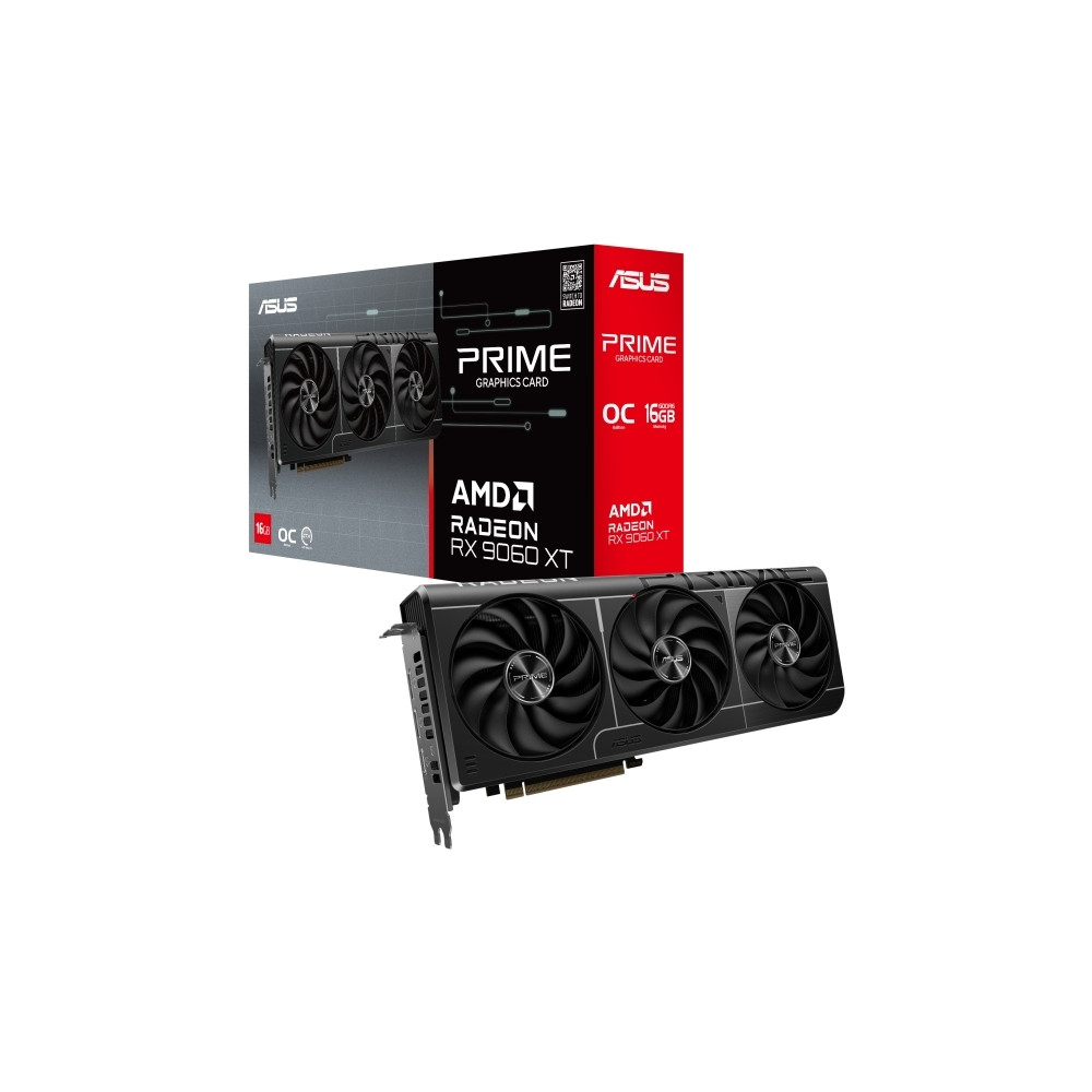 Produktbild för ASUS Prime Radeon RX 9060 XT 16GB - OC Edition - grafikkort - Radeon RX 9060 XT - 16 GB
