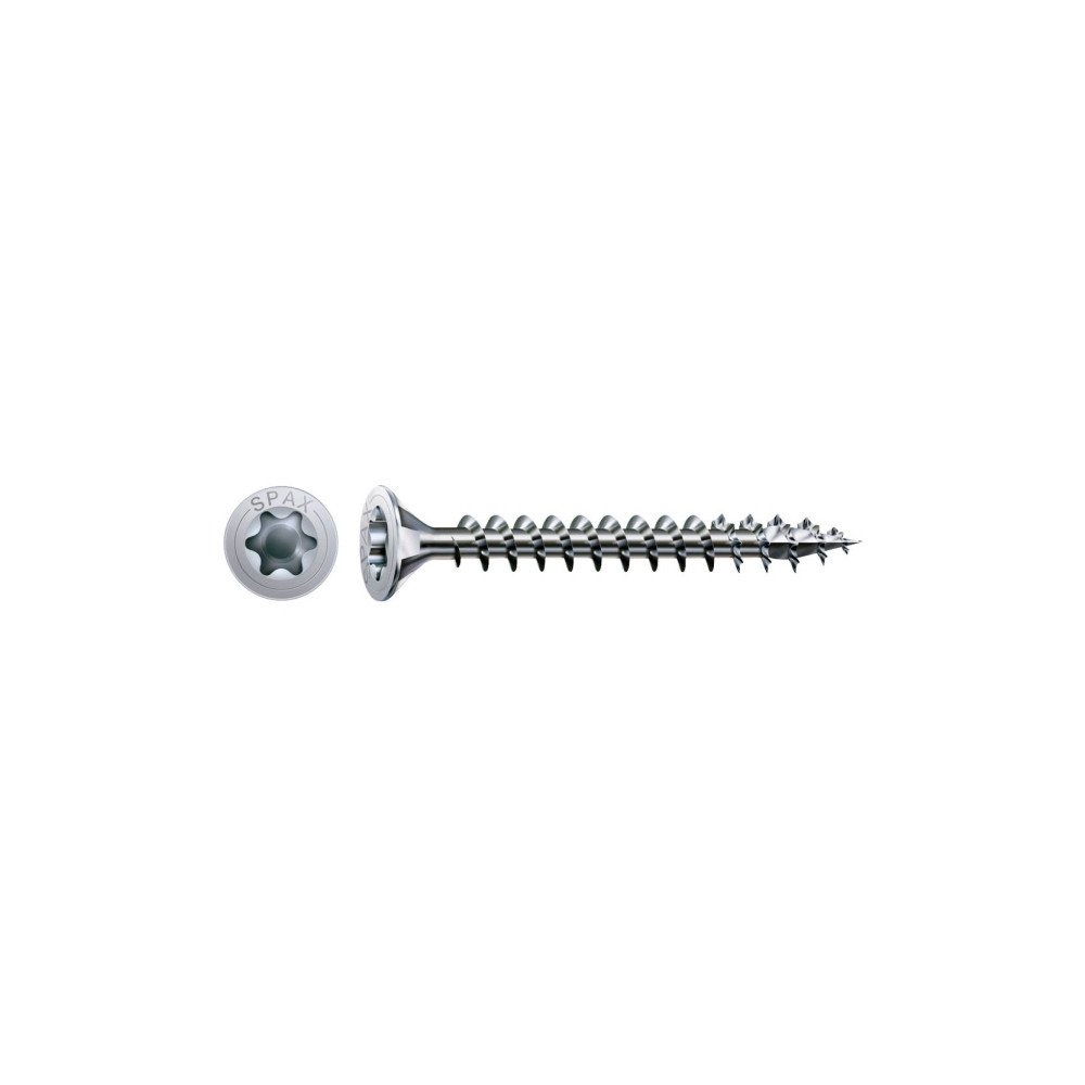 Produktbild för SPAX 1191010450403, Skruv, Metall, Zink, Trä, Platt huvud, T...