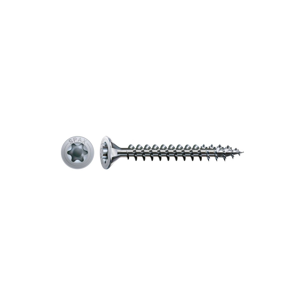 Produktbild för SPAX 1191010450403, Skruv, Metall, Zink, Trä, Platt huvud, T...