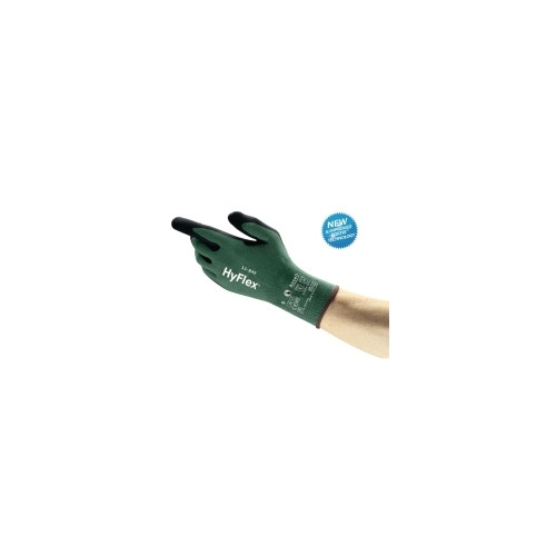 Ansell Healthcare Europe s.a/n.v. HyFlex 11-842 - handskar - storlek: 9 - nylon, spandex, nitrilgummiyta - svart - par (paket om 12)