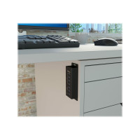 Produktbild för StarTech.com USB 3.0-hubb med 4 portar plus 3 dedicerade USB-laddningsportar (2x 1A & 1x 2A) – väggmonterbart metallhölje - hubb - 4 portar