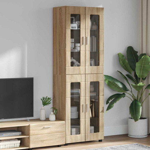 vidaXL Skåp med dörr FLORIN Sonoma-ek 60 x 35 x 182 cm Konstruerat trä - Möbelset