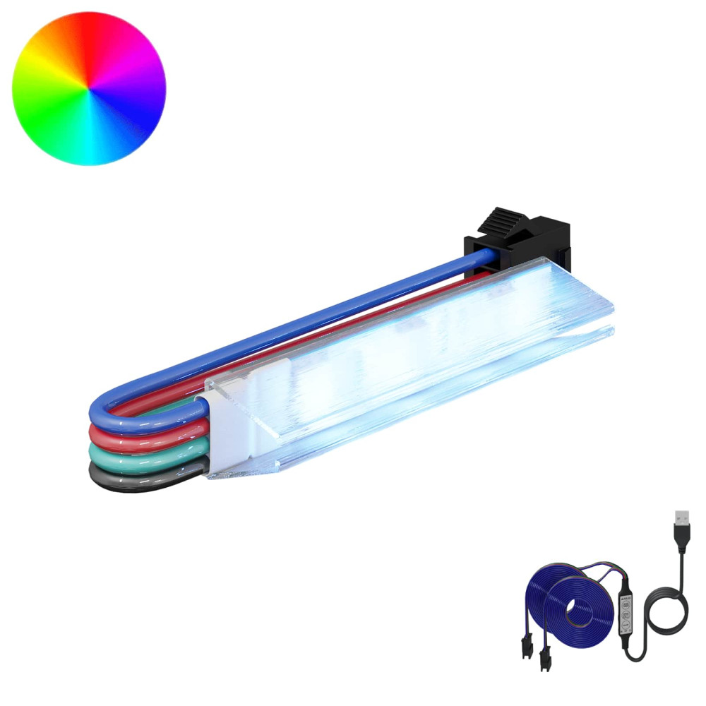 Produktbild för LED Band 2 pcs Svart och multicolor 1745 mm Koppar och plast