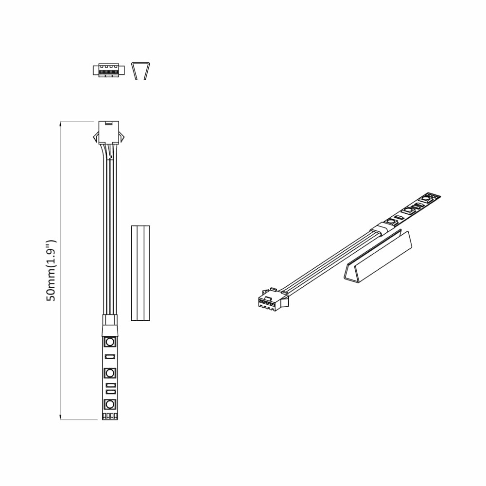 Produktbild för LED Band 2 pcs Svart och multicolor 1745 mm Koppar och plast