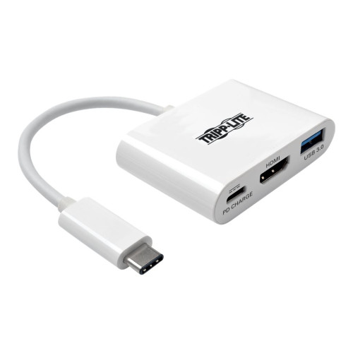 Eaton Corporation Eaton Tripp Lite Series USB C to HDMI Multiport Video Adapter Converter 1080p w/ USB-A Hub & USB-C PD Charging, Thunderbolt 3 CompatibleUSB Type C to HDMI, USB-C to HDMI, USB Type-C to HDMI - extern videoadapter - vit