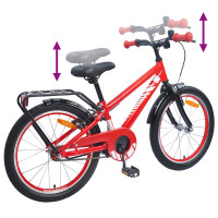 Produktbild för Barncykel 20 Tum för 6-11 år gamla Röd