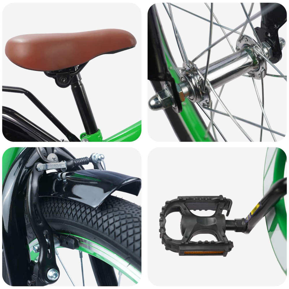 Produktbild för Barncykel 20 Tum för 6-11 år gamla Grön