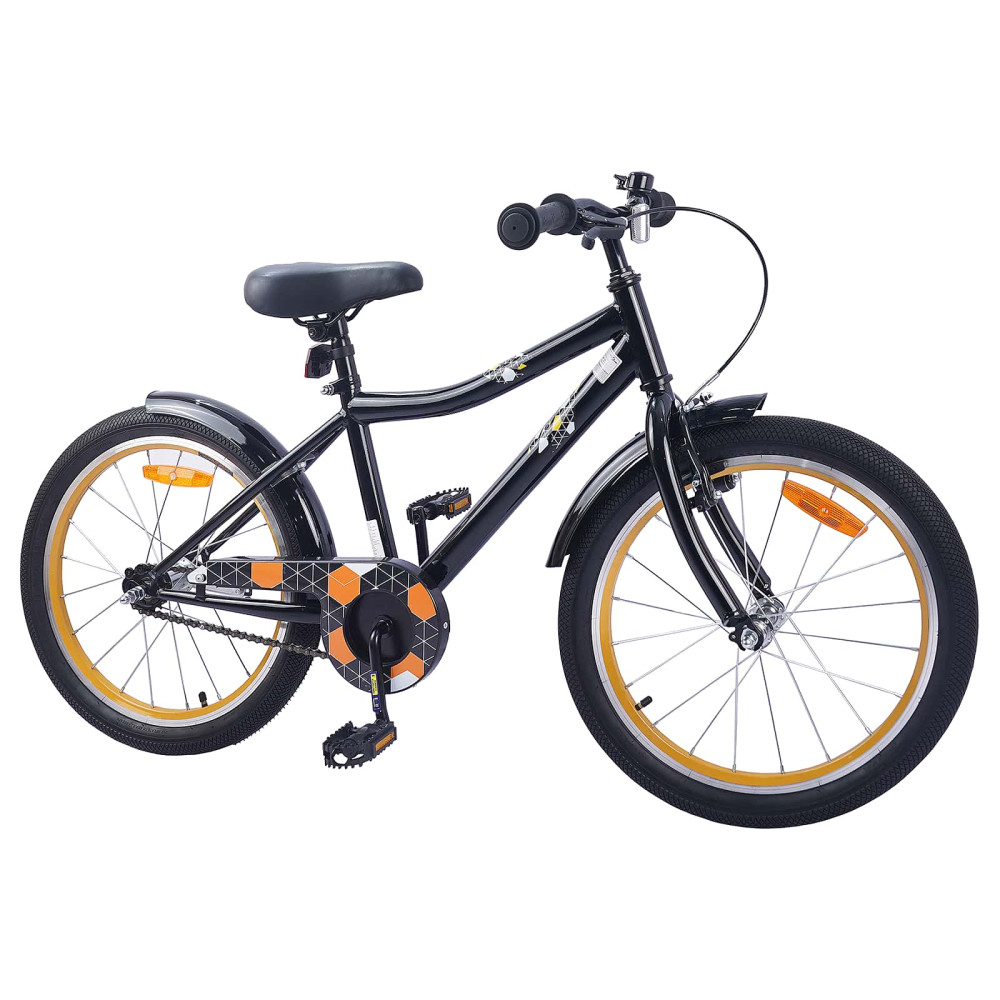 Produktbild för Barncykel 20 Tum för 6-11 år gamla Svart