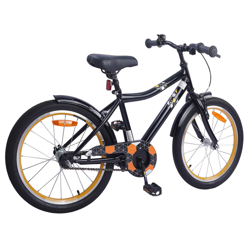 Produktbild för Barncykel 20 Tum för 6-11 år gamla Svart
