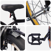 Produktbild för Barncykel 20 Tum för 6-11 år gamla Svart