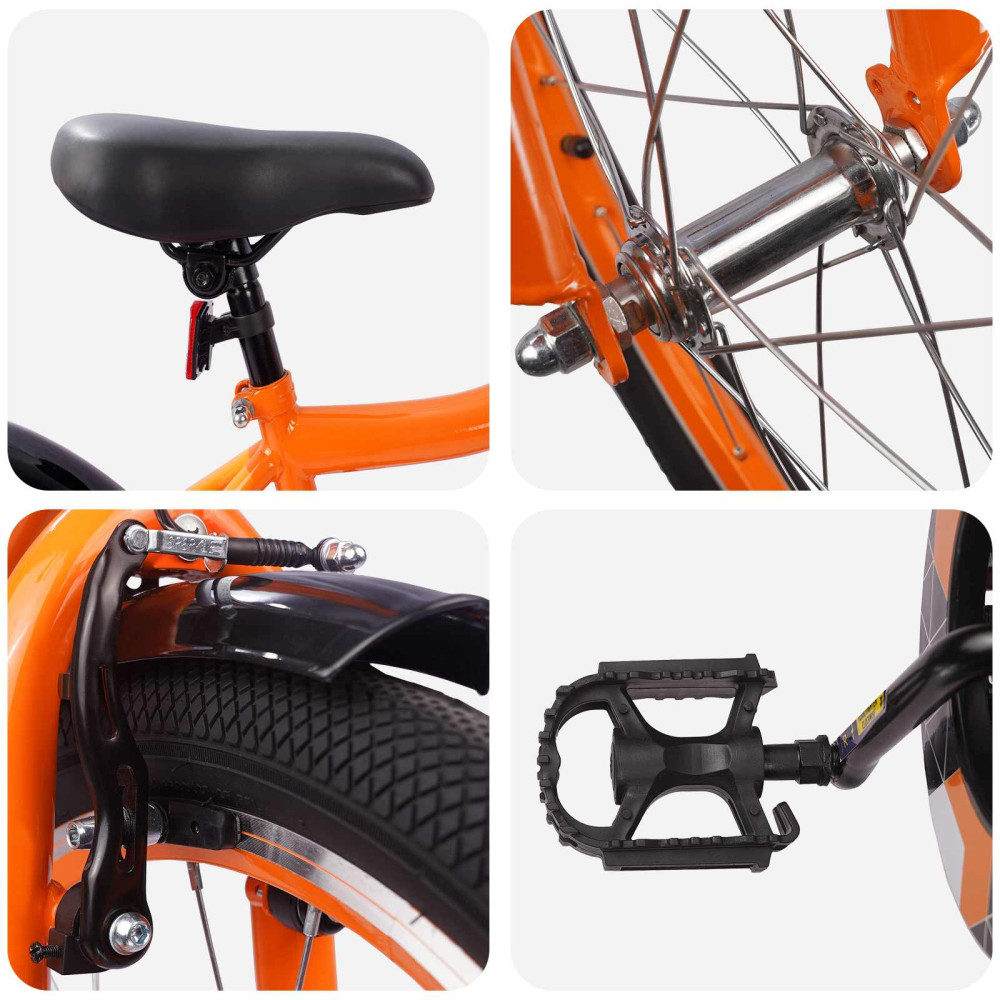 Produktbild för Barncykel 20 Tum för 6-11 år gamla Orange