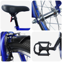 Produktbild för Barncykel 20 Tum för 6-11 år gamla Mörkblå