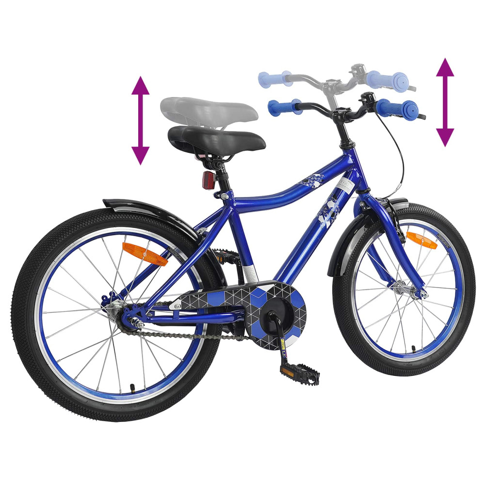 Produktbild för Barncykel 20 Tum för 6-11 år gamla Mörkblå