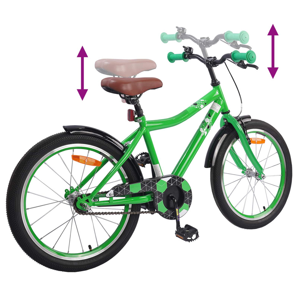 Produktbild för Barncykel 20 Tum för 6-11 år gamla Grön