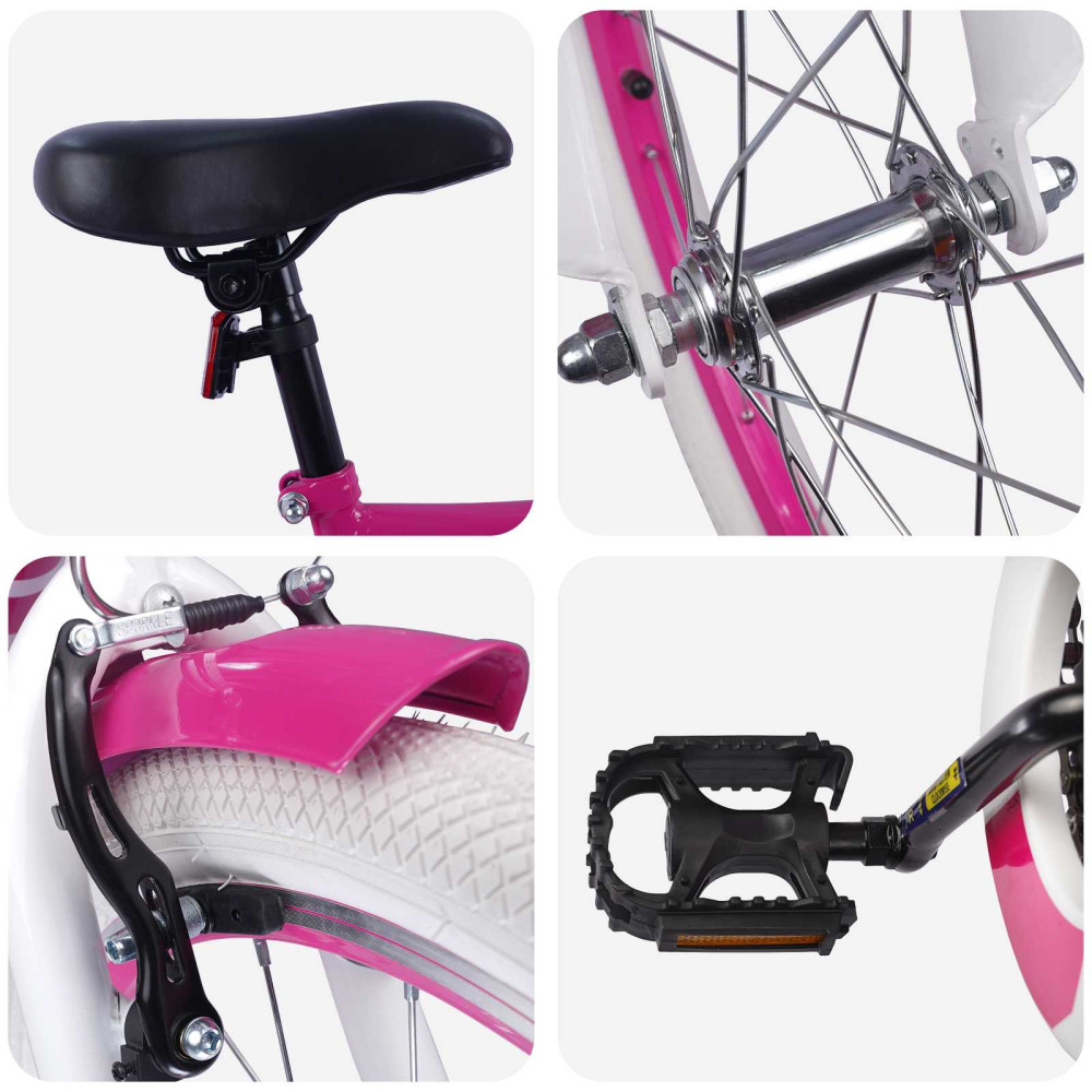 Produktbild för Barncykel 20 Tum för 6-11 år gamla Rosa