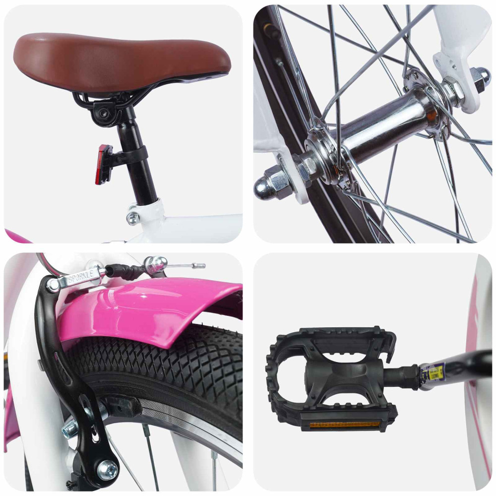 Produktbild för Barncykel 20 Tum för 6-11 år gamla Rosa