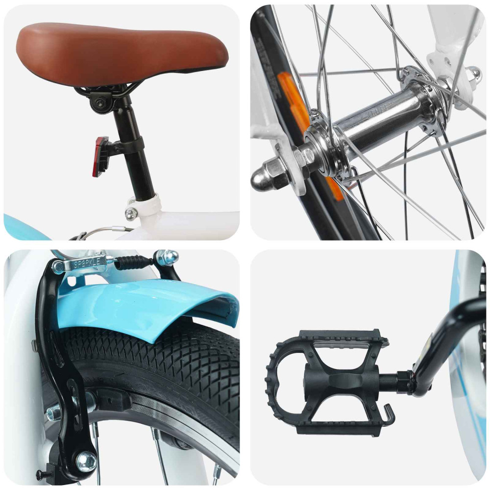 Produktbild för Barncykel 20 Tum för 6-11 år gamla Ljusblå