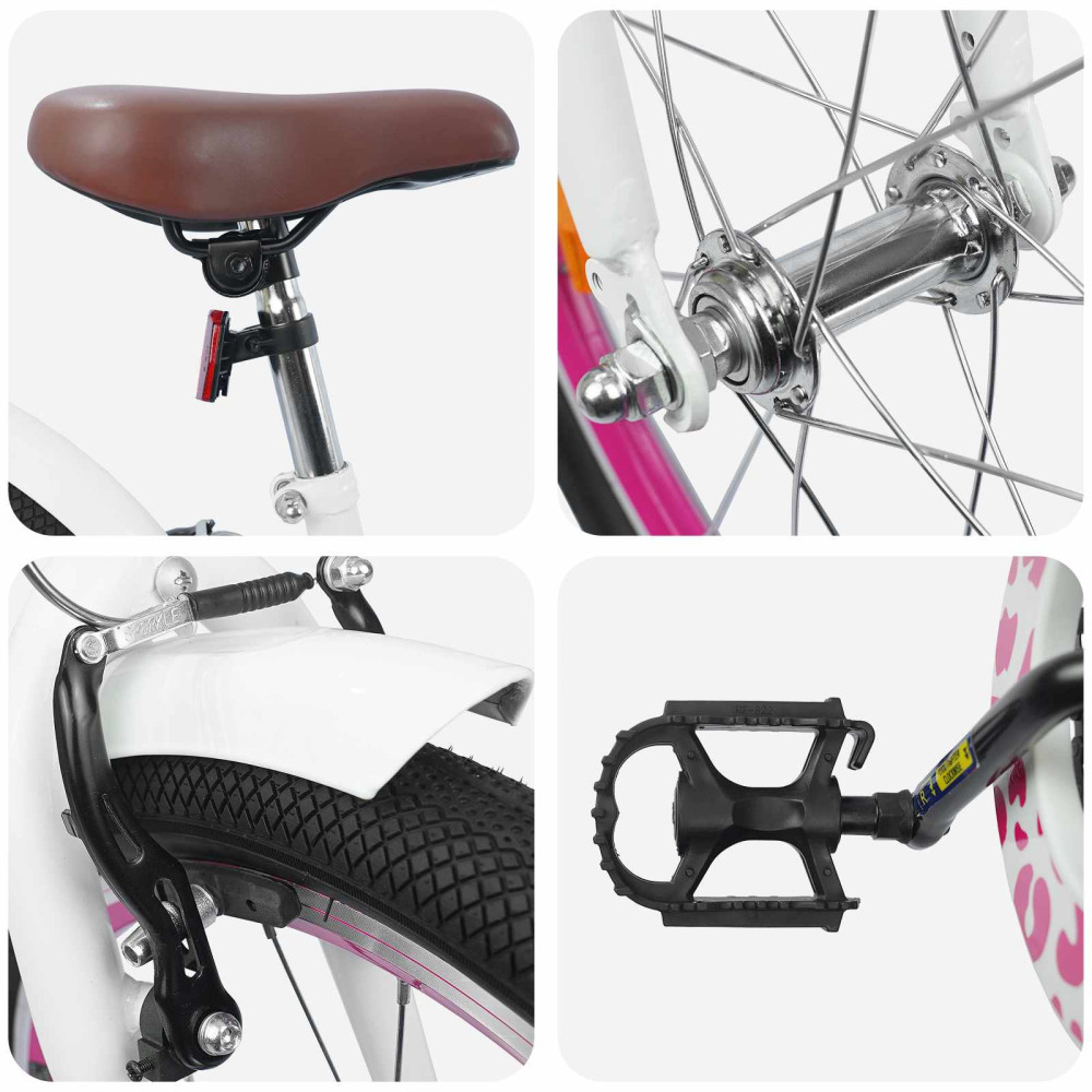 Produktbild för Barncykel Med Stödhjul 20 Tum för 6-11 år gamla Vit