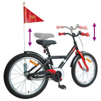 Produktbild för Barncykel 20 Tum för 6-11 år gamla Svart