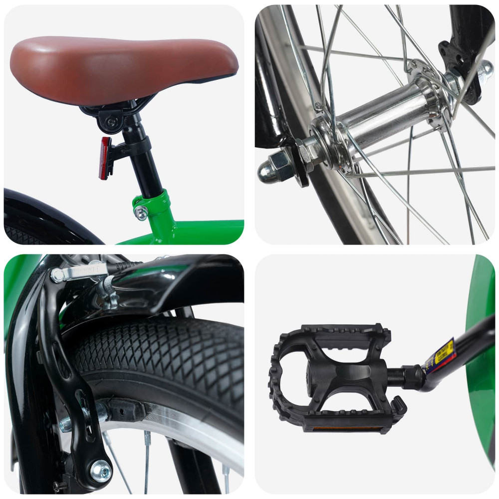 Produktbild för Barncykel 20 Tum för 6-11 år gamla Grön