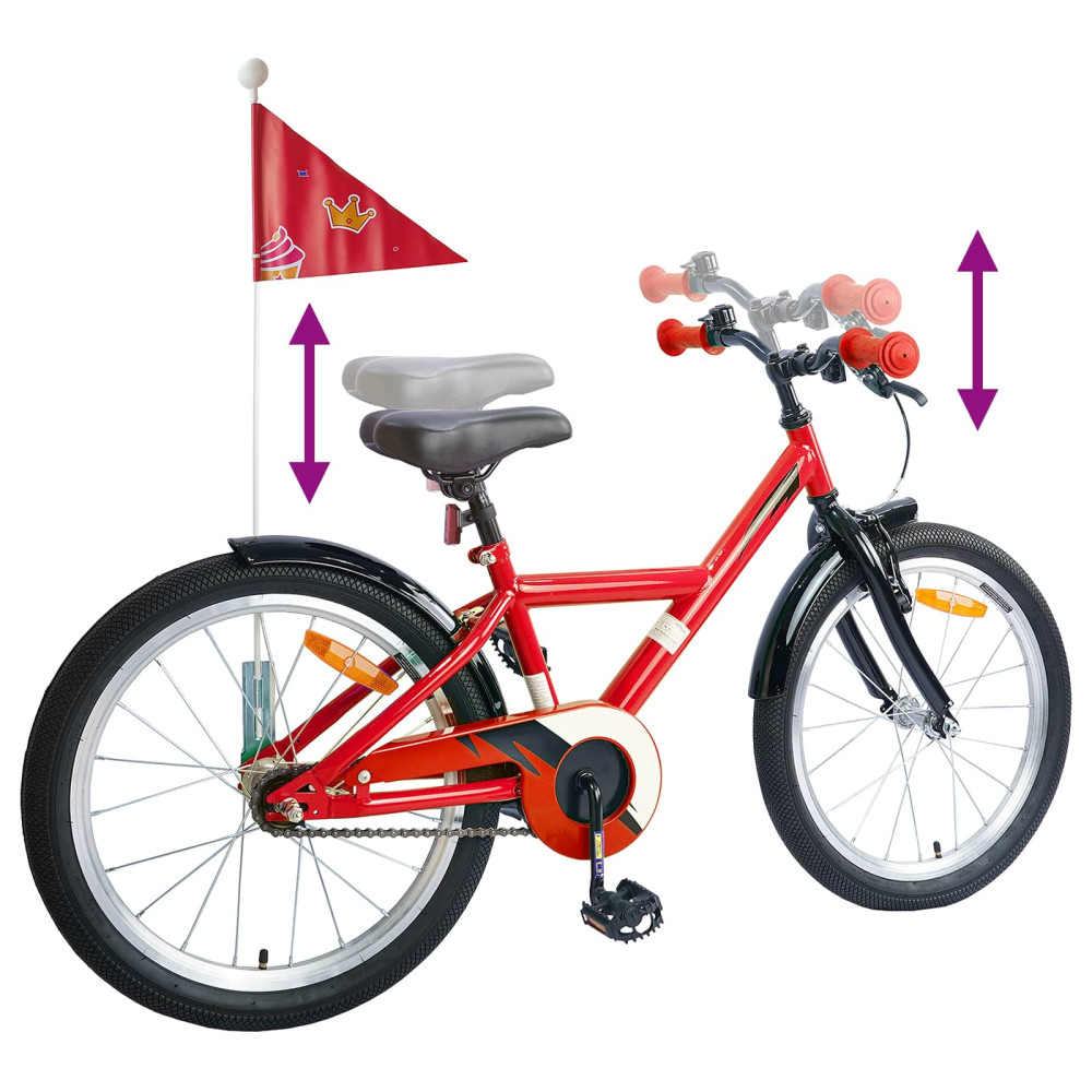Produktbild för Barncykel 20 Tum för 6-11 år gamla Röd