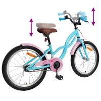 Produktbild för Barncykel 20 Tum för 6-11 år gamla Ljusblå