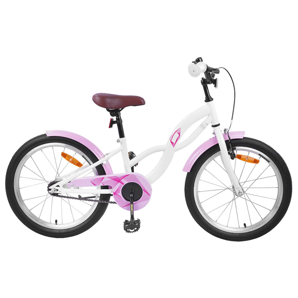 Produktbild för Barncykel 20 Tum för 6-11 år gamla Vit