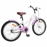 Produktbild för Barncykel 20 Tum för 6-11 år gamla Vit