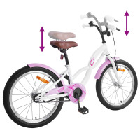 Produktbild för Barncykel 20 Tum för 6-11 år gamla Vit